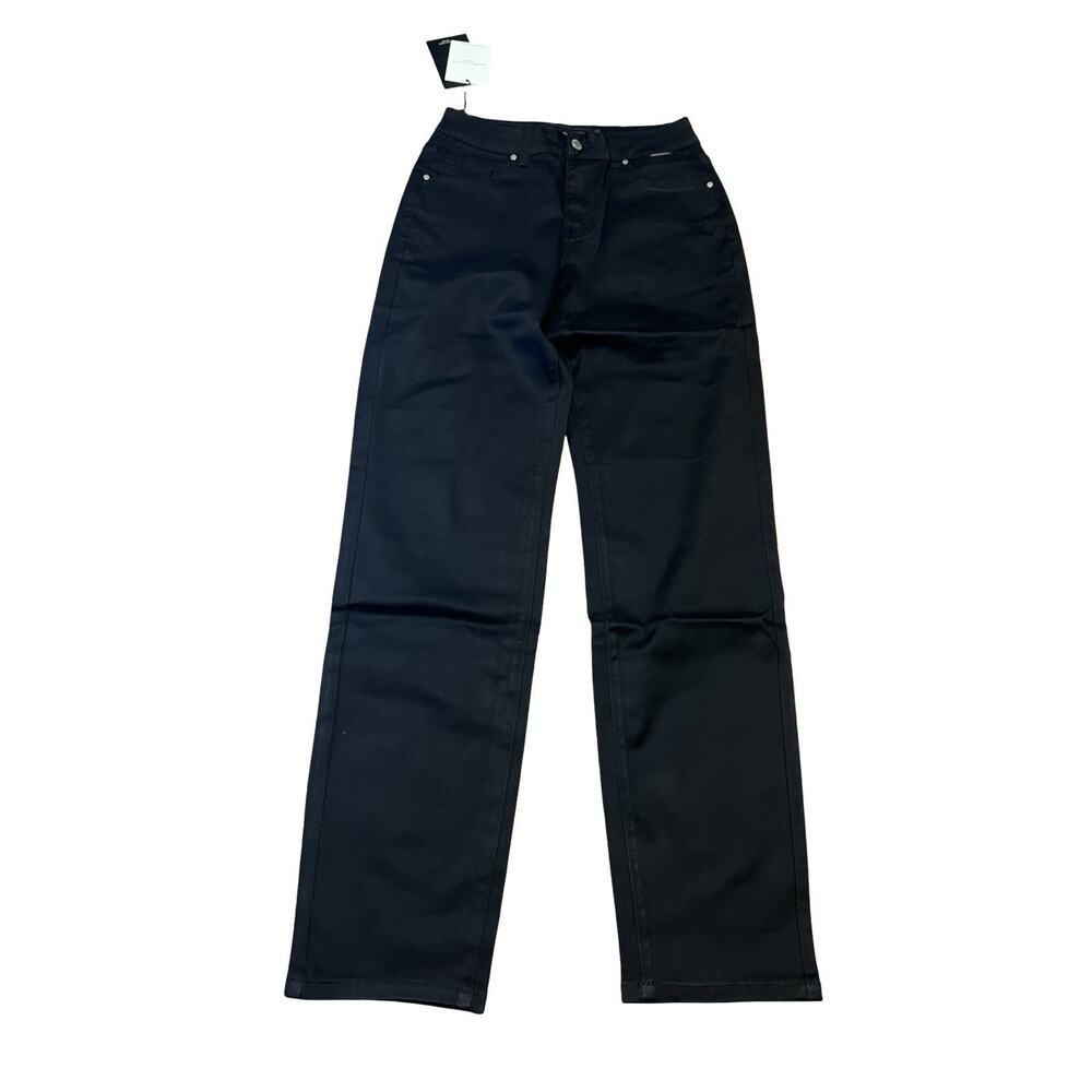 Perfect Jeans Loose Raven Denim Waxy Womens Size S L30 Wide Leg Stretch
